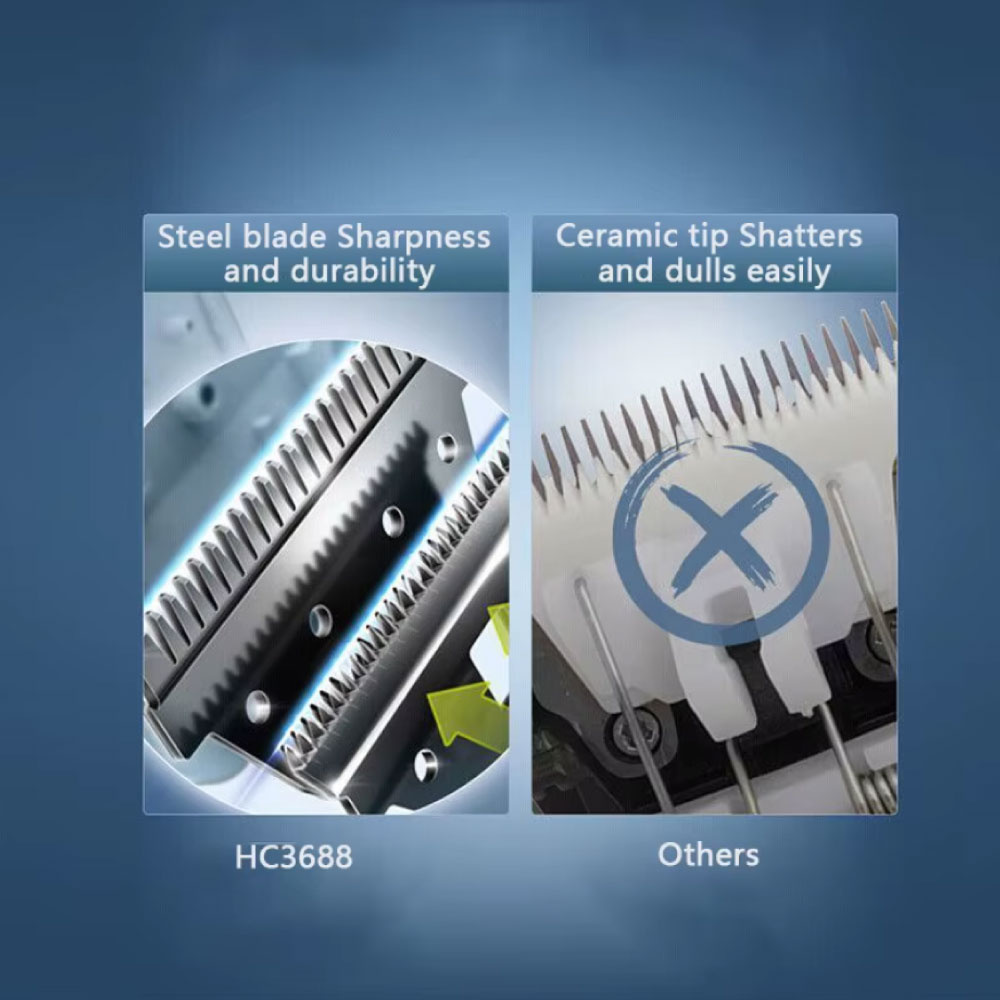 Philips Tagliacapelli HC3688 Shaver - Tagliacapelli elettrico senza fili - Azzurro