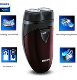 Philips Mini afeitadora PQ206 - Recortadora de barba eléctrica inalámbrica - Negra