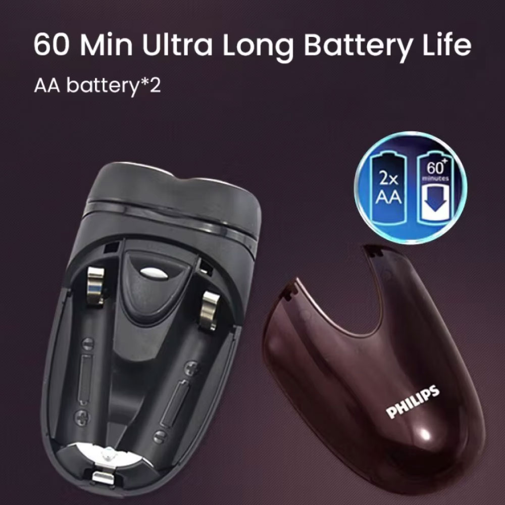 Philips PQ206 Mini Shaver - Tagliacapelli elettrico senza fili e tagliacapelli - Nero