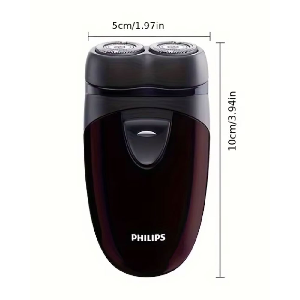 Philips PQ206 Mini Shaver - Tagliacapelli elettrico senza fili e tagliacapelli - Nero