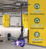 Aovopro Patinete eléctrico plegable M365 X1 - Todoterreno Smart E Step - 350 W - 25 km/h - Negro