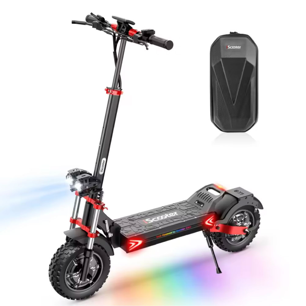 Trottinette électrique iX8 - Pliable - 2400 W - 48 V 20 Ah - Pneus tout-terrain 12 pouces - Noire