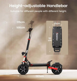 iScooter iX8 Elektrische Scooter - Vouwbaar - 2400W - 48V20Ah - 12 Inch Off Road Banden - Zwart