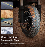 iScooter iX8 Electric Scooter - Foldable - 2400W - 48V20Ah - 12 Inch Off-Road Tires - Black