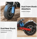 iScooter iX8 Electric Scooter - Foldable - 2400W - 48V20Ah - 12 Inch Off-Road Tires - Black