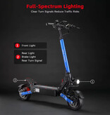 Halo Trottinette électrique Knight T108 - Pliable - 2400 W - 52 V 28,8 Ah - Pneus pneumatiques 10 pouces - Bleue