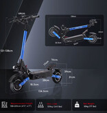 Halo Patinete eléctrico Knight T108 - Plegable - 2400W - 52V28.8Ah - Neumáticos de 10 pulgadas - Azul