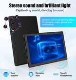 URAO Tablet Android A7 - Display da 11 pollici - Memoria interna da 128 GB - Batteria da 6800 mAh - Nero