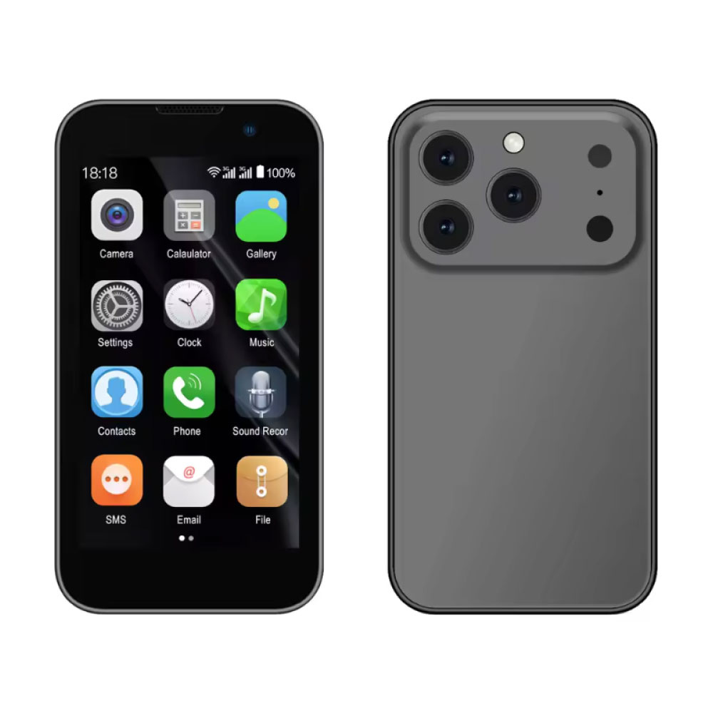SERVO Telefon 17SE Mini – 3-calowy ekran HD – Dual SIM – bateria 900 mAh – czarny
