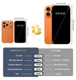 SERVO 17SE Mini Phone - 3 inch HD Screen - Dual SIM - 900mAh Battery - Pink