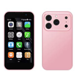 SERVO Mini telefono 17SE - Schermo HD da 3 pollici - Doppia SIM - Batteria da 900 mAh - Rosa