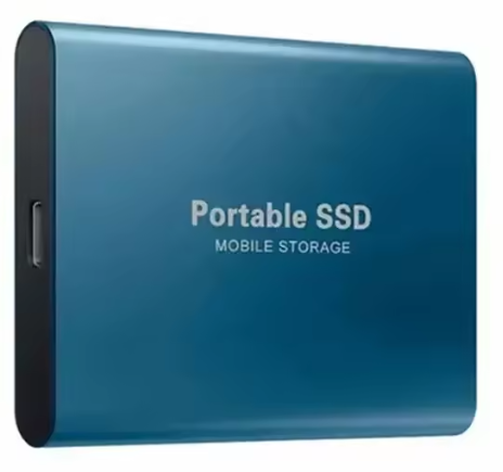 External SSD Card - USB Hard Drive - 2 TB - Memory Card for PC / Laptop - Blue