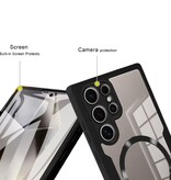 Stuff Certified® Coque MagSafe 360° avec protection d'écran pour Samsung Galaxy S23 Ultra - Protection intégrale - Rose