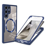 Stuff Certified® Samsung Galaxy S24 Plus - Funda MagSafe 360° con protector de pantalla - Funda Snaplock de cuerpo completo - Azul
