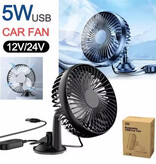 Stuff Certified® Autoventilator mit Saugnapf – Tragbarer, USB-aufladbarer Ventilator – Schwarz