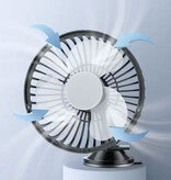 Stuff Certified® Wentylator samochodowy z przyssawką – przenośny wentylator ładowany przez USB – czarny