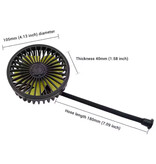 Stuff Certified® Car Fan - 2 Mounting Methods - Flexible Car USB Fan - UNIVERSAL - Black