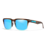 Kdeam Gafas de sol polarizadas unisex - Gafas de moda con protección UV400 - Marrón Azul