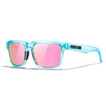 Kdeam Occhiali da sole polarizzati unisex - Occhiali alla moda con protezione UV400 - Blu e rosa