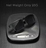 Kdeam Gafas de sol polarizadas unisex - Gafas de moda con protección UV400 - Blanco y amarillo