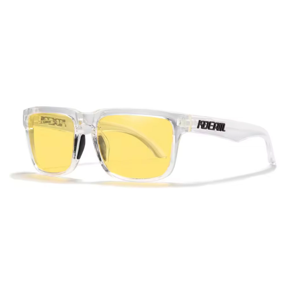 Okulary przeciwsłoneczne z polaryzacją unisex - modne okulary przeciwsłoneczne UV400 - biało-żółte