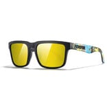 Kdeam Unisex-Sonnenbrille mit polarisierenden Gläsern – Trendige Sonnenbrille mit UV400-Schutz – Schwarz/Gelb