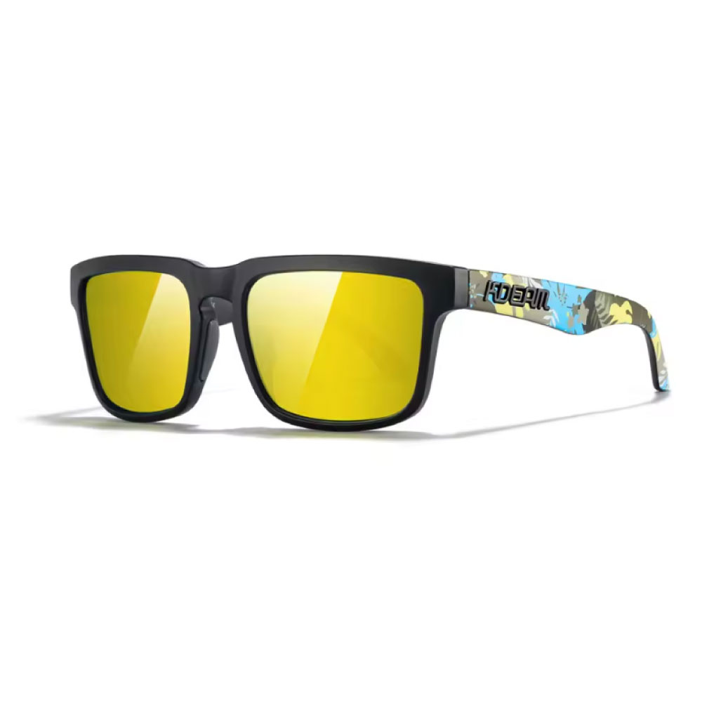 Polarized Sunglasses Unisex - Trendy Glasses Shades UV400 - Black Yellow