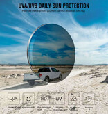 Kdeam Okulary przeciwsłoneczne z polaryzacją unisex - modne okulary przeciwsłoneczne z filtrem UV400 - szare, przezroczyste