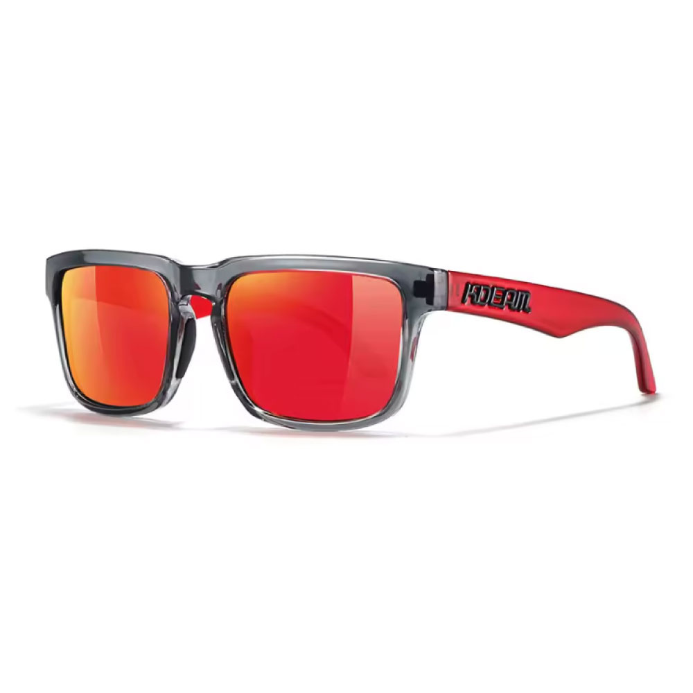 Kdeam Polarized Sunglasses Unisex - Trendy Glasses Shades UV400 - Red