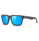 Kdeam Gafas de sol polarizadas unisex - Gafas de moda con protección UV400 - Negro Azul