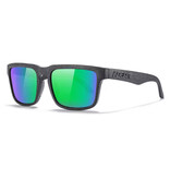 Kdeam Unisex-Sonnenbrille mit polarisierenden Gläsern – Trendige Sonnenbrille mit UV400-Schutz – Schwarz/Grün