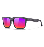 Kdeam Lunettes de soleil polarisées unisexes - Lunettes tendance avec protection UV400 - Noir violet
