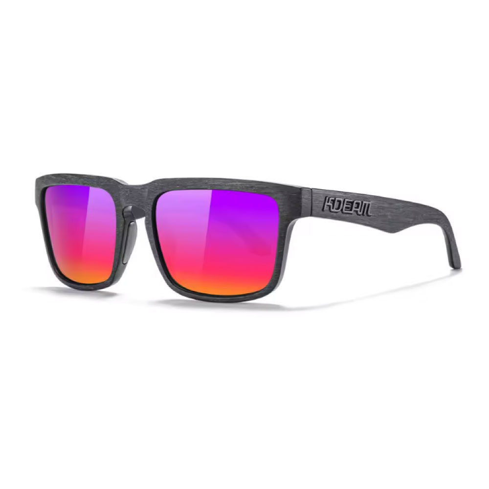 Kdeam Lunettes de soleil polarisées unisexes - Lunettes tendance avec protection UV400 - Noir violet