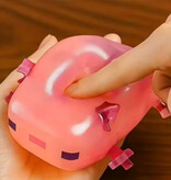 Stuff Certified® Axolotl Stressbal Knijpspeelgoed - Squishy Fidget Anti Stress Zintuiglijke Knijpbal - Roze