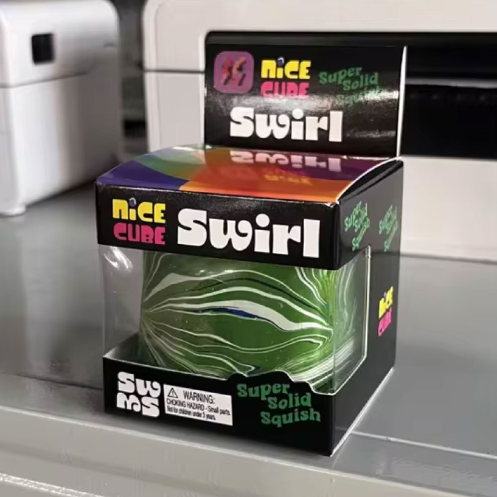 Stuff Certified® Nice Cube - Balle anti-stress cubique à malaxer - Jouet sensoriel anti-stress - Verte
