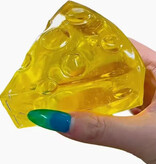 Stuff Certified® Balle anti-stress en forme de fromage - Malaxer - Balle sensorielle anti-stress moelleuse - Jaune