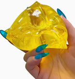 Stuff Certified® Balle anti-stress en forme de fromage - Malaxer - Balle sensorielle anti-stress moelleuse - Jaune