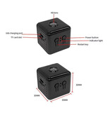 BMAD Mini caméra de sécurité - Caméscope WiFi avec détection de mouvement, vision nocturne, protection bébé et animaux - Noire