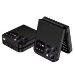 SERVO Teléfono plegable A50 Pro - Pantalla HD de 2,4 pulgadas - Doble SIM - Batería de 1350 mAh - Negro