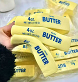 Stuff Certified® Zabawka antystresowa w kształcie masła - ugniatalne masło - miękka, antystresowa, sensoryczna piłka do ściskania - truskawkowa