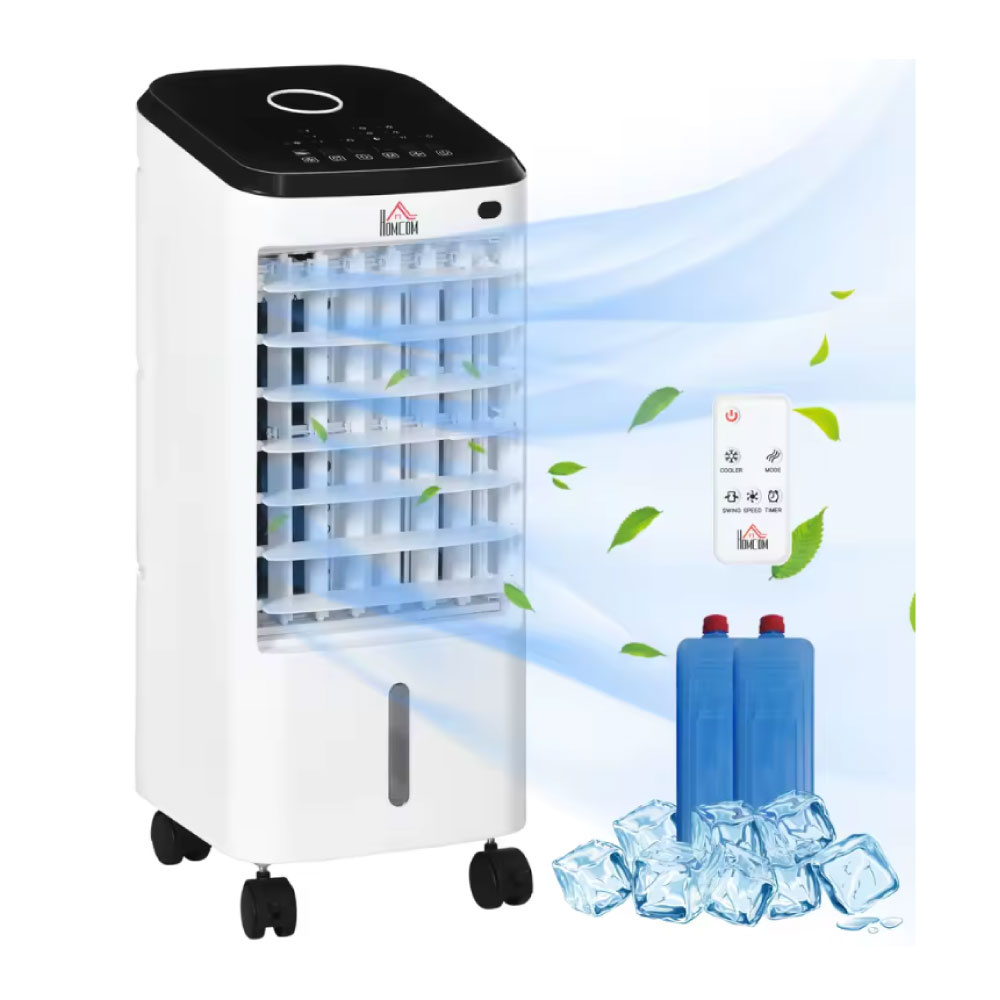 Portable Air Conditioner - Air Cooler Fan with Water Tank - White