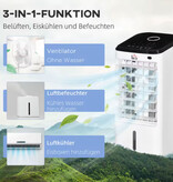 Homcom Condizionatore d'aria portatile - Ventilatore con serbatoio dell'acqua - Bianco
