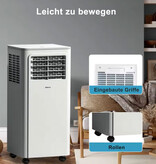Shinco Climatiseur portable 7000 BTU avec tuyau d'évacuation - Ventilateur rafraîchisseur d'air - Blanc