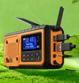Sayin DAB376BT Portable Emergency Radio with Power Bank and Flashlight - Bluetooth FM Radio Receiver - Orange