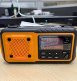 Sayin DAB376BT Przenośne radio awaryjne z powerbankiem i latarką – odbiornik radiowy FM Bluetooth – pomarańczowy