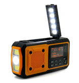Sayin Radio di emergenza portatile DAB376BT con power bank e torcia - Ricevitore radio FM Bluetooth - Arancione