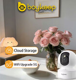 BoyKeep 2K Security Camera - WiFi Camcorder - Two-Way Audio - Night Vision - Black
