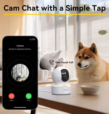 BoyKeep Telecamera di sicurezza 2K - Videocamera WiFi - Audio bidirezionale - Visione notturna - Nera