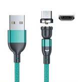 AUFU USB to Micro-USB 540° Magnetic Charging Cable - 2 Meters - Charger Data Cable - Green
