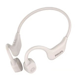 Philips TAA6609C Auricolari a conduzione ossea - Auricolari Bluetooth 5.4 TWS resistenti al sudore - Bianchi